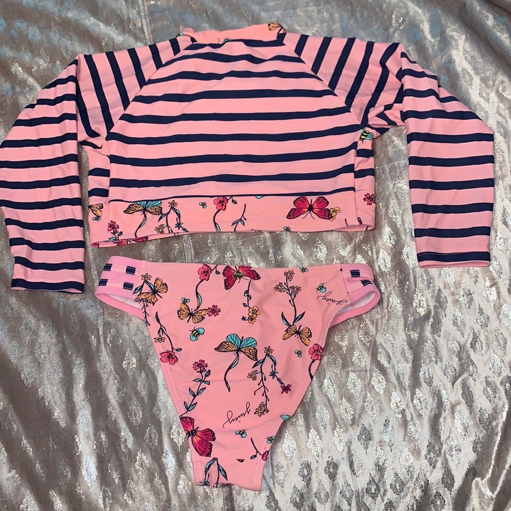 EUC juicy couture 2 piece rash tankini size 10 - Picture 5 of 9